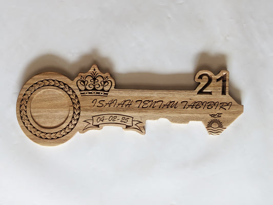 Custom Design 21st Key Sign with Engrave