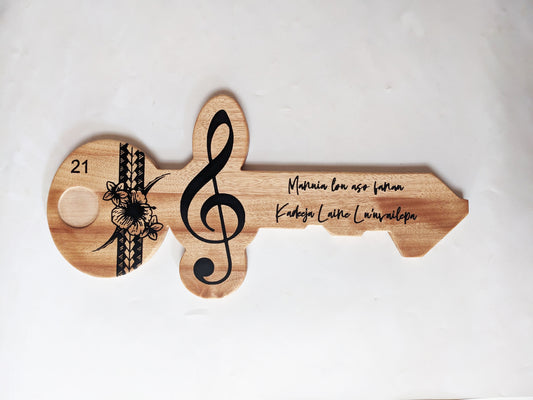 Custom Design 21st Key Sign with Epoxy