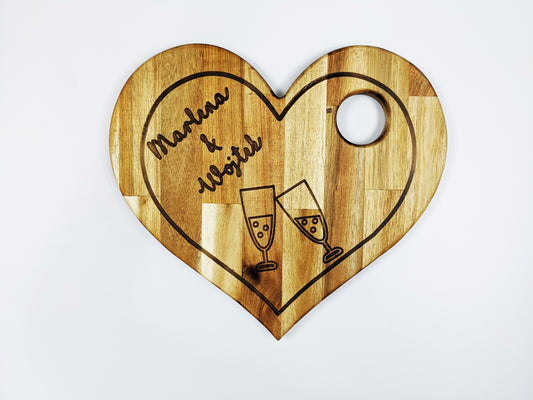 Personalised Heart Shape Tray for Couples